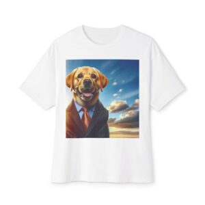 Funny Dog Portrait Unisex Oversized Boxy Tee - Perfect for Pet Lovers!